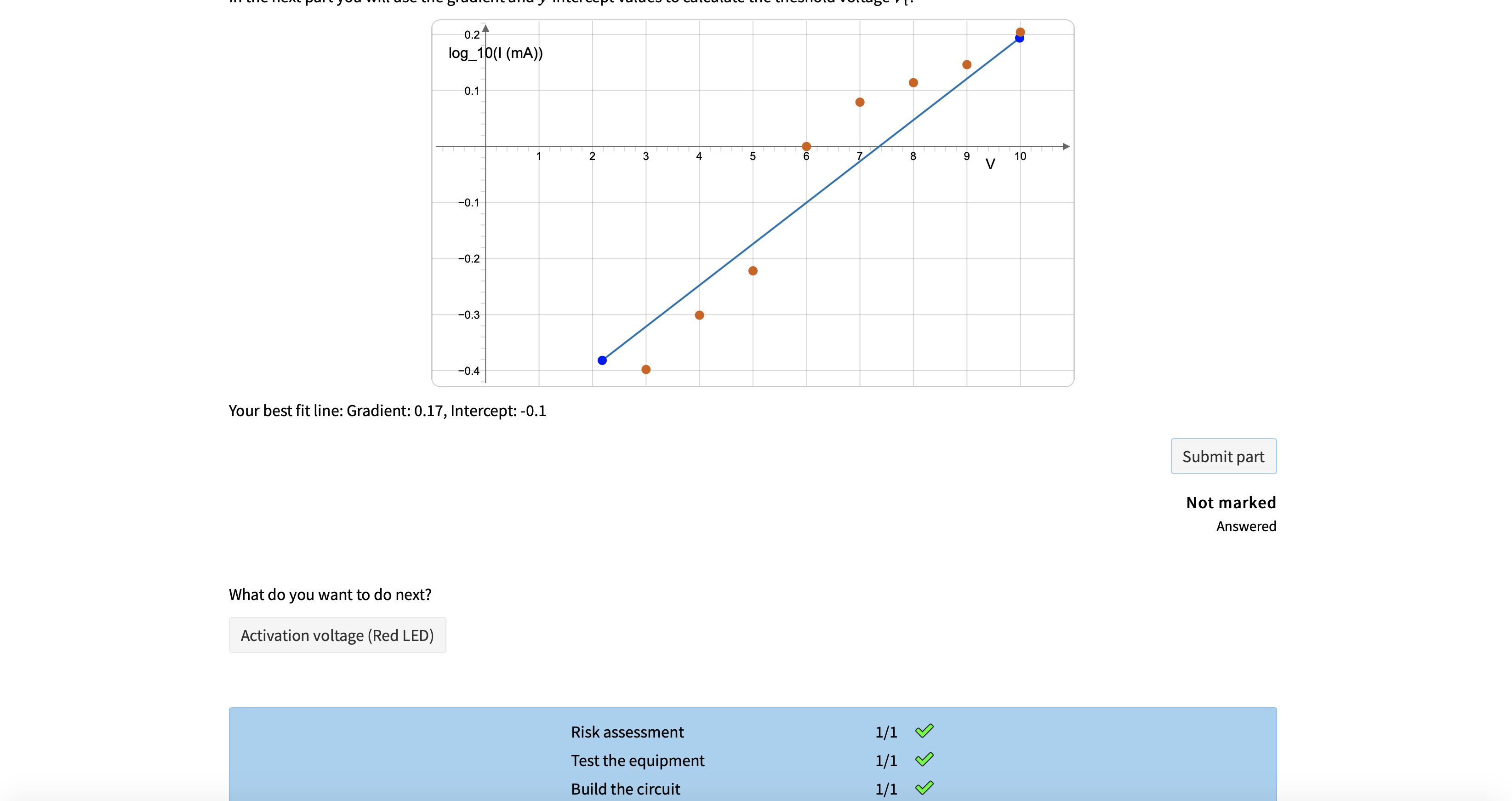 A Numbas explore mode question