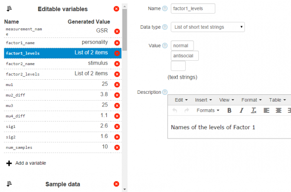 variables